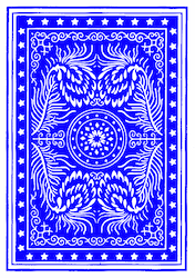 Blauwe kaartachterkant